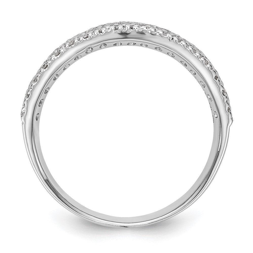 14K Weißgold Ring mit Diamanten in Micro-Pavé-Fassung, 0,625 ct