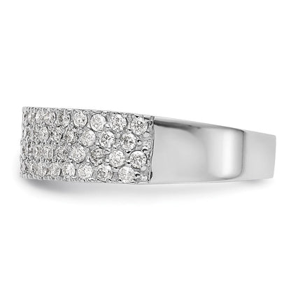 14K Weißgold Ring mit Diamanten in Micro-Pavé-Fassung, 0,625 ct
