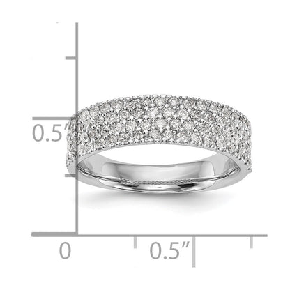 14K Weißgold Ring mit Diamanten in Micro-Pavé-Fassung, 0,625 ct