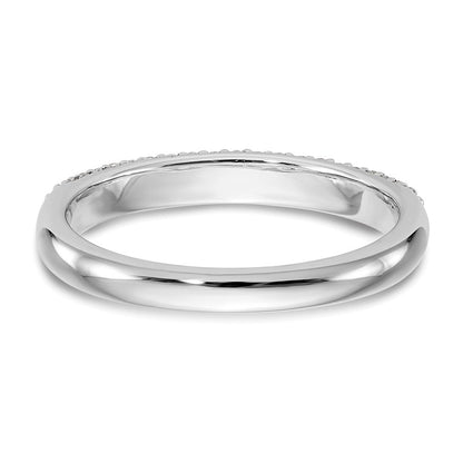 14K Weißgold Ehering mit Mikropavé-Besatz aus natürlichen Diamanten