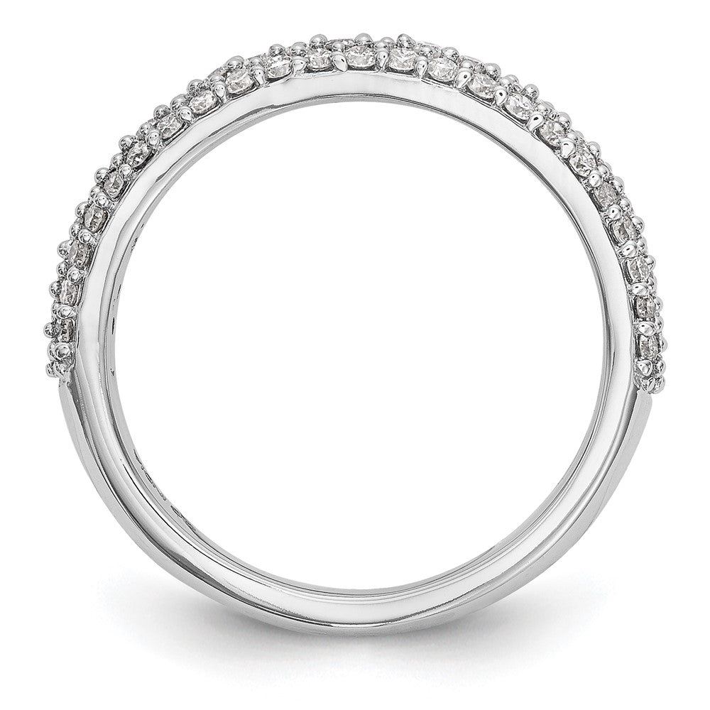 14K Weißgold Ring mit 0,5 ct. im Labor gezüchteten Diamanten VS/SI+ G+ Micro-Pavé