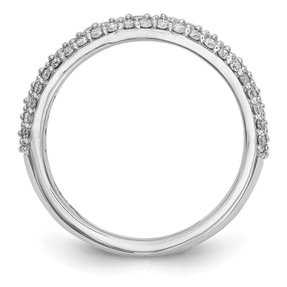 14K Weißgold Ring mit 0,5 ct. im Labor gezüchteten Diamanten VS/SI+ G+ Micro-Pavé