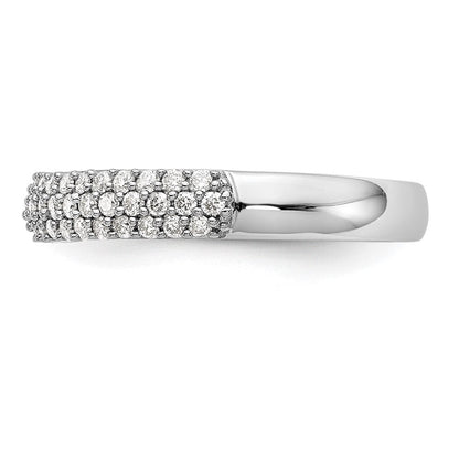14K Weißgold Ring mit 0,5 ct. im Labor gezüchteten Diamanten VS/SI+ G+ Micro-Pavé