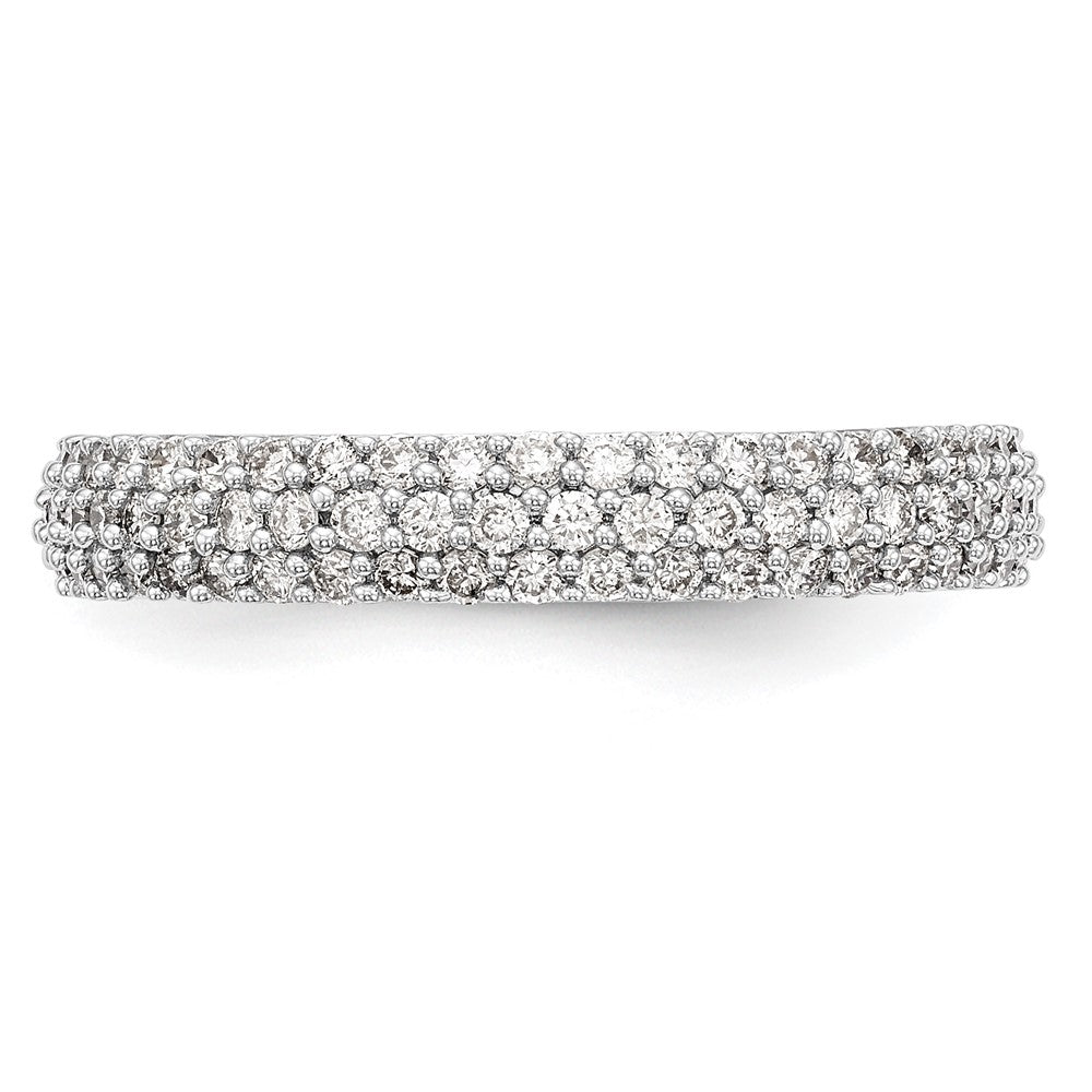 14K Weißgold Ring mit 0,5 ct. im Labor gezüchteten Diamanten VS/SI+ G+ Micro-Pavé