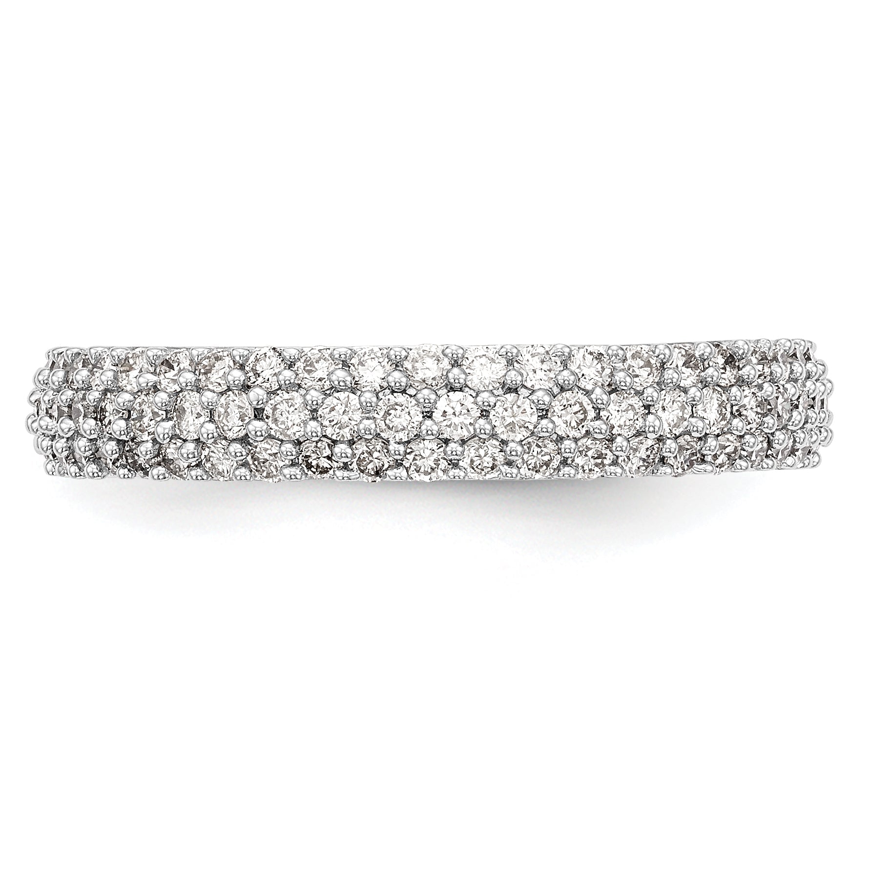 14K Weißgold Ring mit echten Diamanten