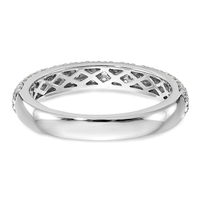 14K Weißgold Ring mit echten Diamanten