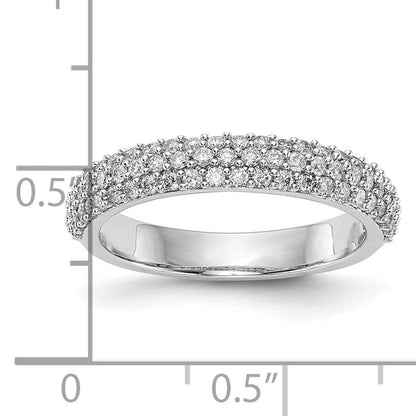 14K Weißgold Ring mit echten Diamanten