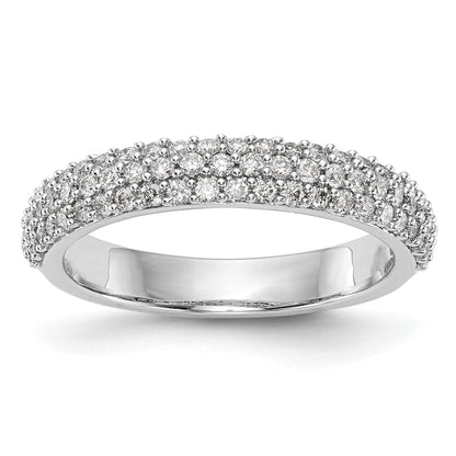 14K Weißgold Ring mit echten Diamanten
