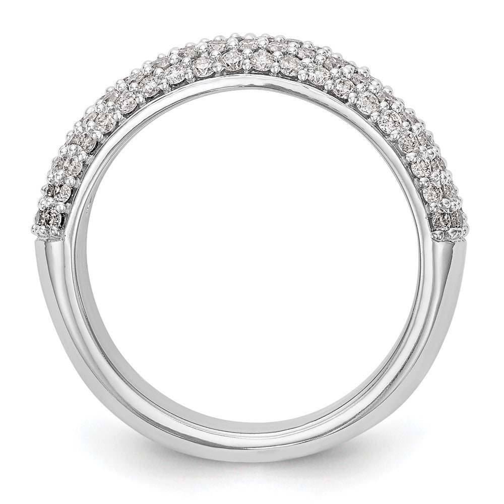 14K Weißgold Ring mit echten Diamanten