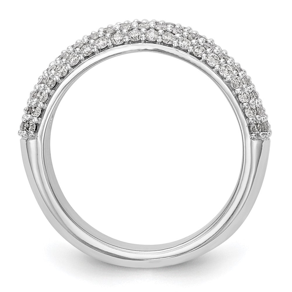 14K Weißgold Ring mit echten Diamanten
