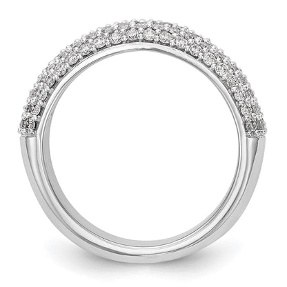 14K Weißgold Ring mit echten Diamanten