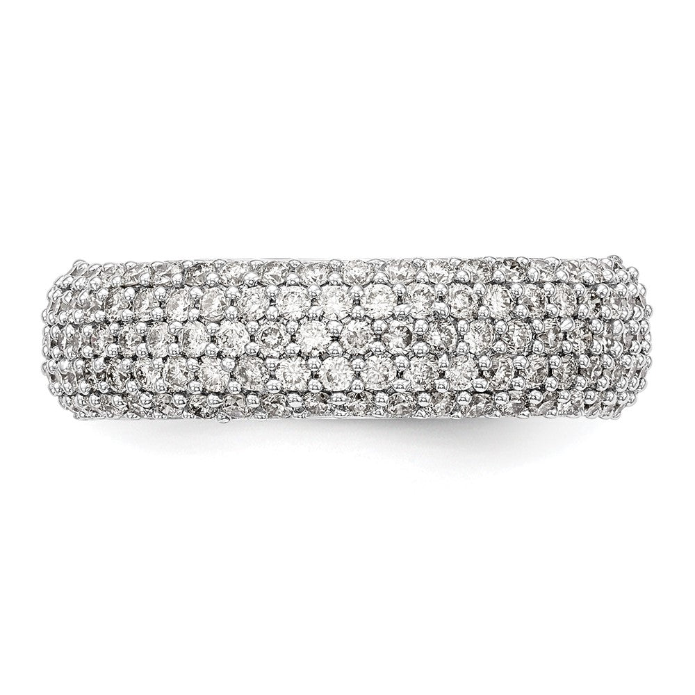 14K Weißgold Ring mit echten Diamanten