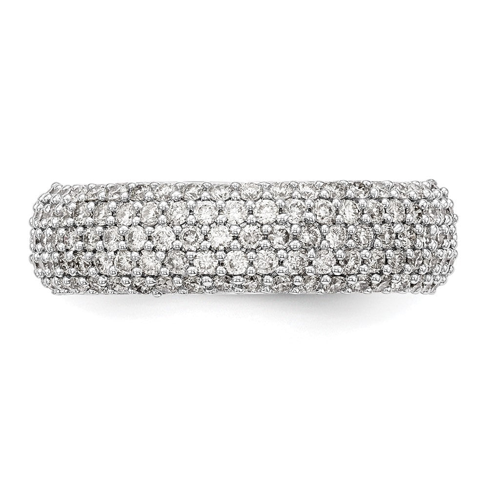 14K Weißgold Ring mit echten Diamanten
