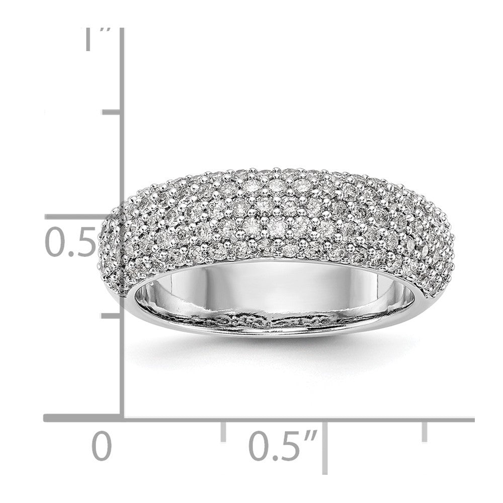 14K Weißgold Ring mit echten Diamanten