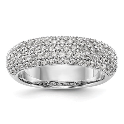 14K Weißgold Ring mit echten Diamanten