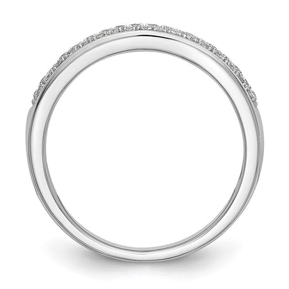 14K Weißgold Ehering mit natürlichen Diamanten, 0,21 ct Gesamtgewicht