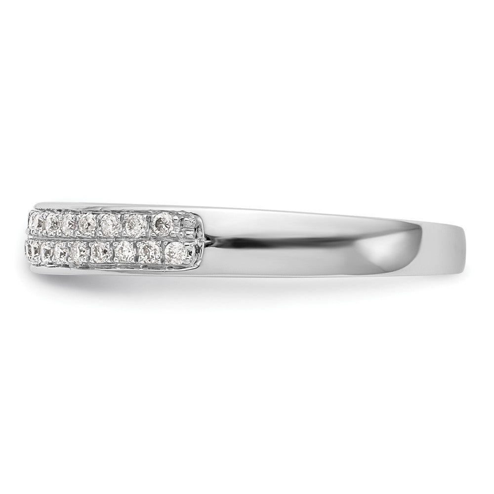 14K Weißgold Ehering mit natürlichen Diamanten, 0,21 ct Gesamtgewicht