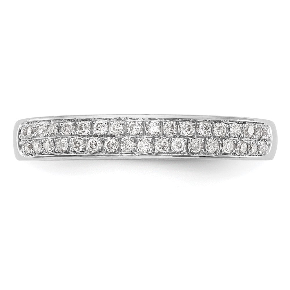 14K Weißgold Ehering mit natürlichen Diamanten, 0,21 ct Gesamtgewicht