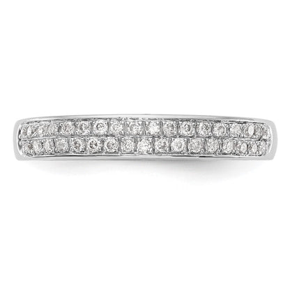 14K Weißgold Ehering mit natürlichen Diamanten, 0,21 ct Gesamtgewicht