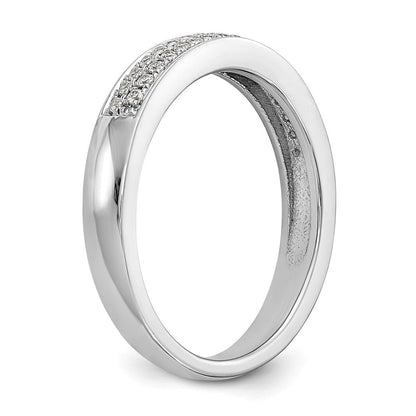 14K Weißgold Ehering mit natürlichen Diamanten, 0,21 ct Gesamtgewicht