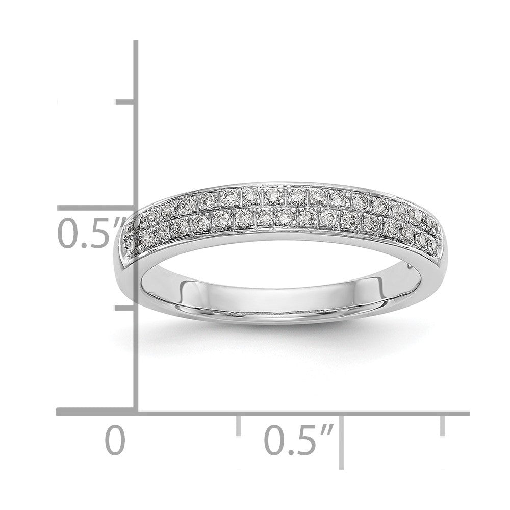 14K Weißgold Ehering mit natürlichen Diamanten, 0,21 ct Gesamtgewicht