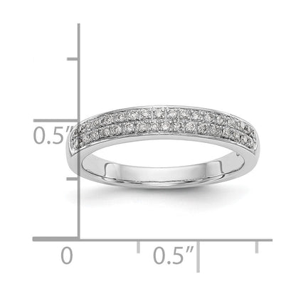 14K Weißgold Ehering mit natürlichen Diamanten, 0,21 ct Gesamtgewicht