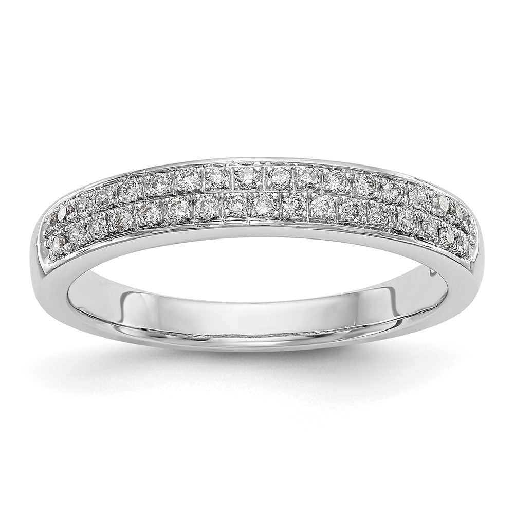 14K Weißgold Ehering mit natürlichen Diamanten, 0,21 ct Gesamtgewicht