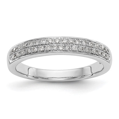 14K Weißgold Ehering mit natürlichen Diamanten, 0,21 ct Gesamtgewicht