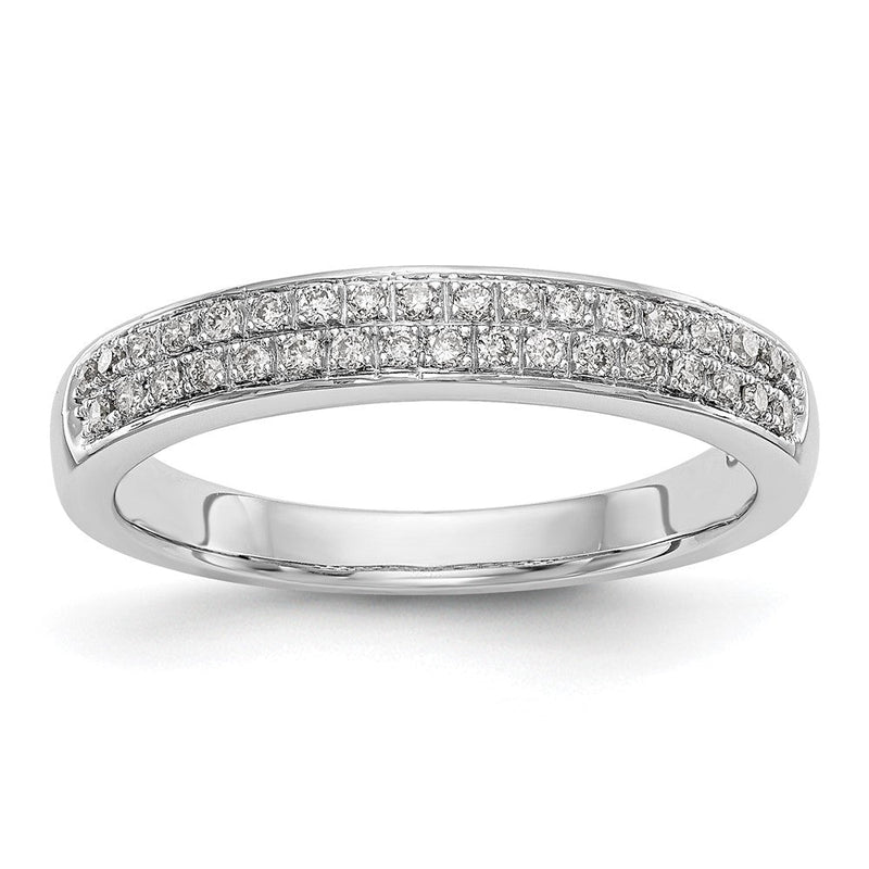 14K Weißgold Ehering mit natürlichen Diamanten, 0,21 ct Gesamtgewicht