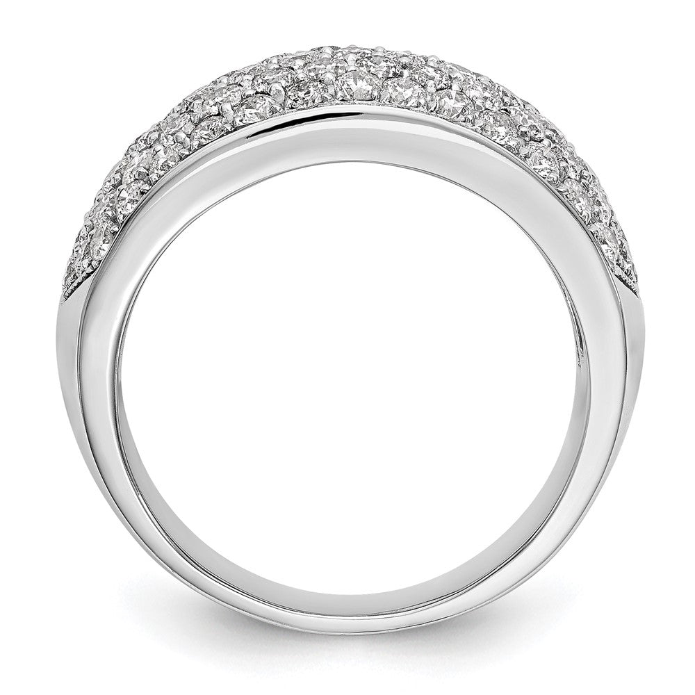 14K Weißgold Ring mit natürlichen Diamanten