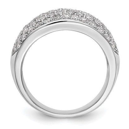 14K Weißgold Ring mit natürlichen Diamanten
