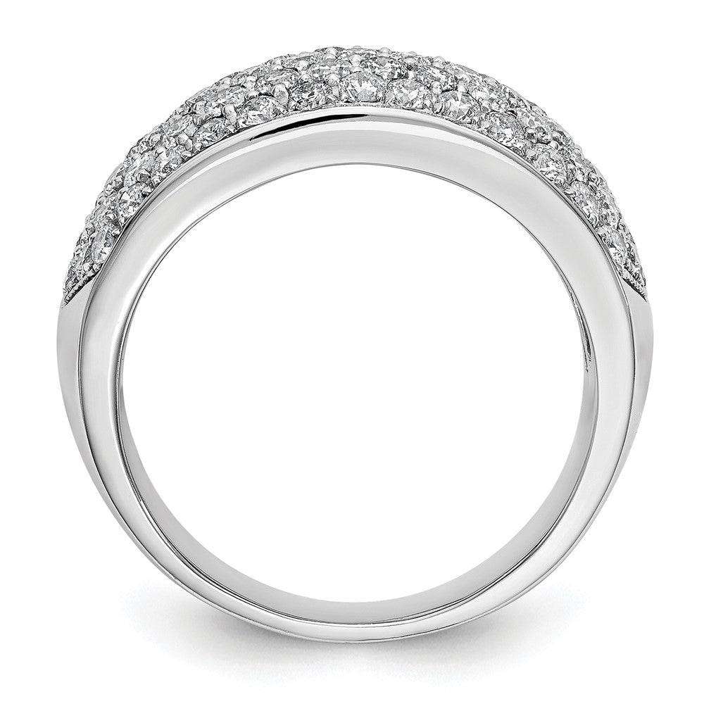 14K Weißgold 1,625 ct. Laborgezüchteter Diamant VS/SI+ G+ Pavé Fashion-Ring