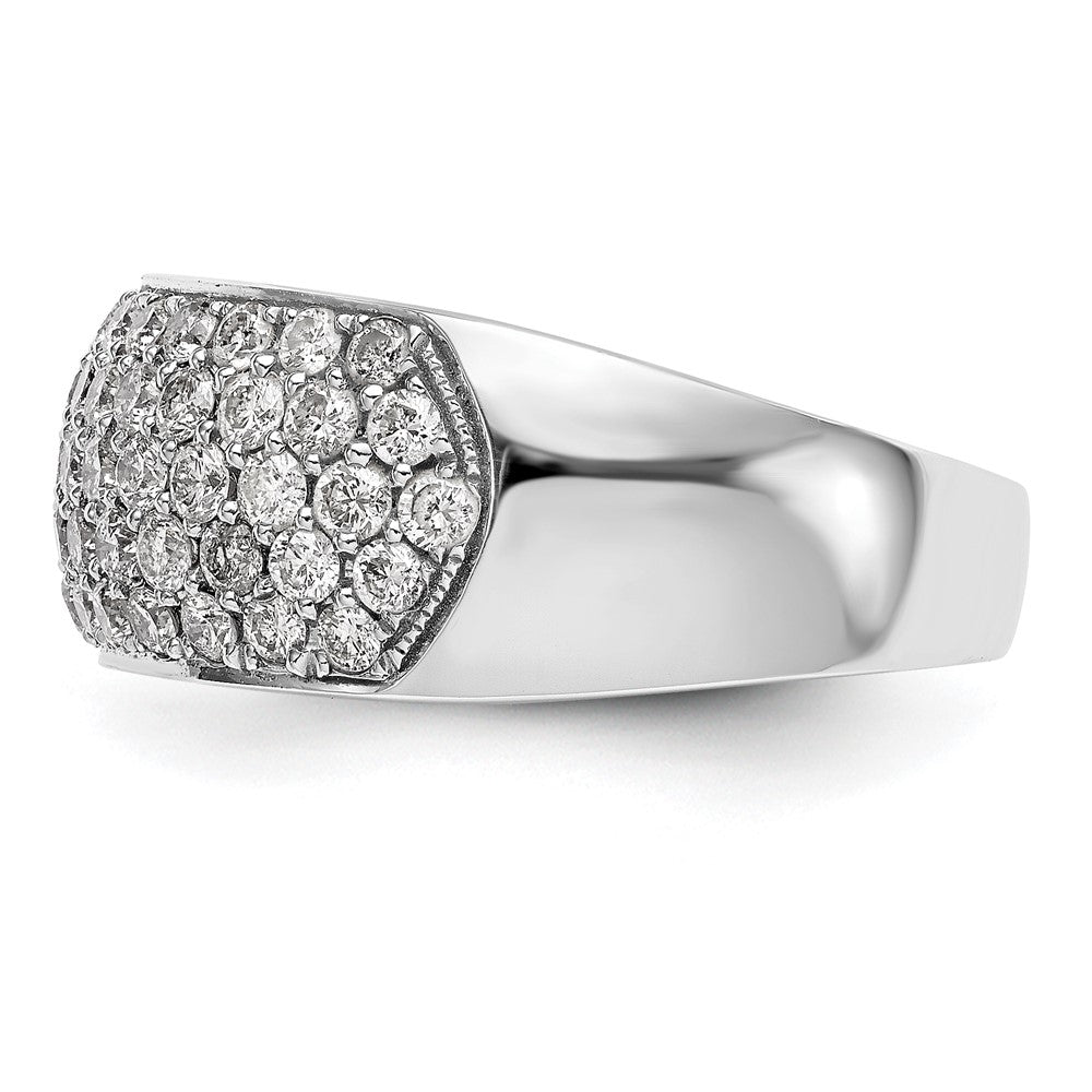 14K Weißgold Ring mit natürlichen Diamanten