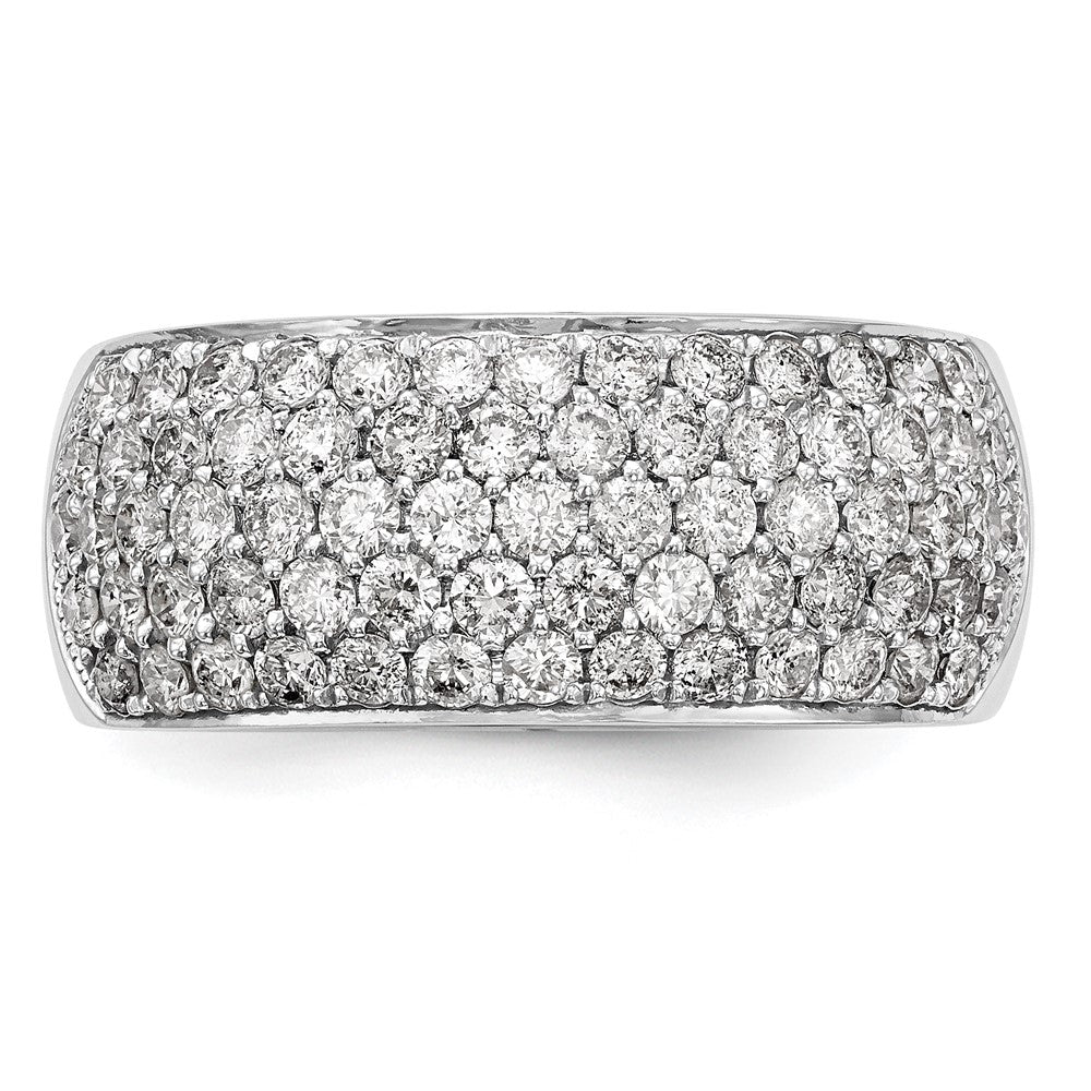 14K Weißgold Ring mit natürlichen Diamanten
