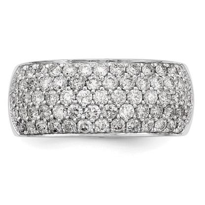 14K Weißgold Ring mit natürlichen Diamanten