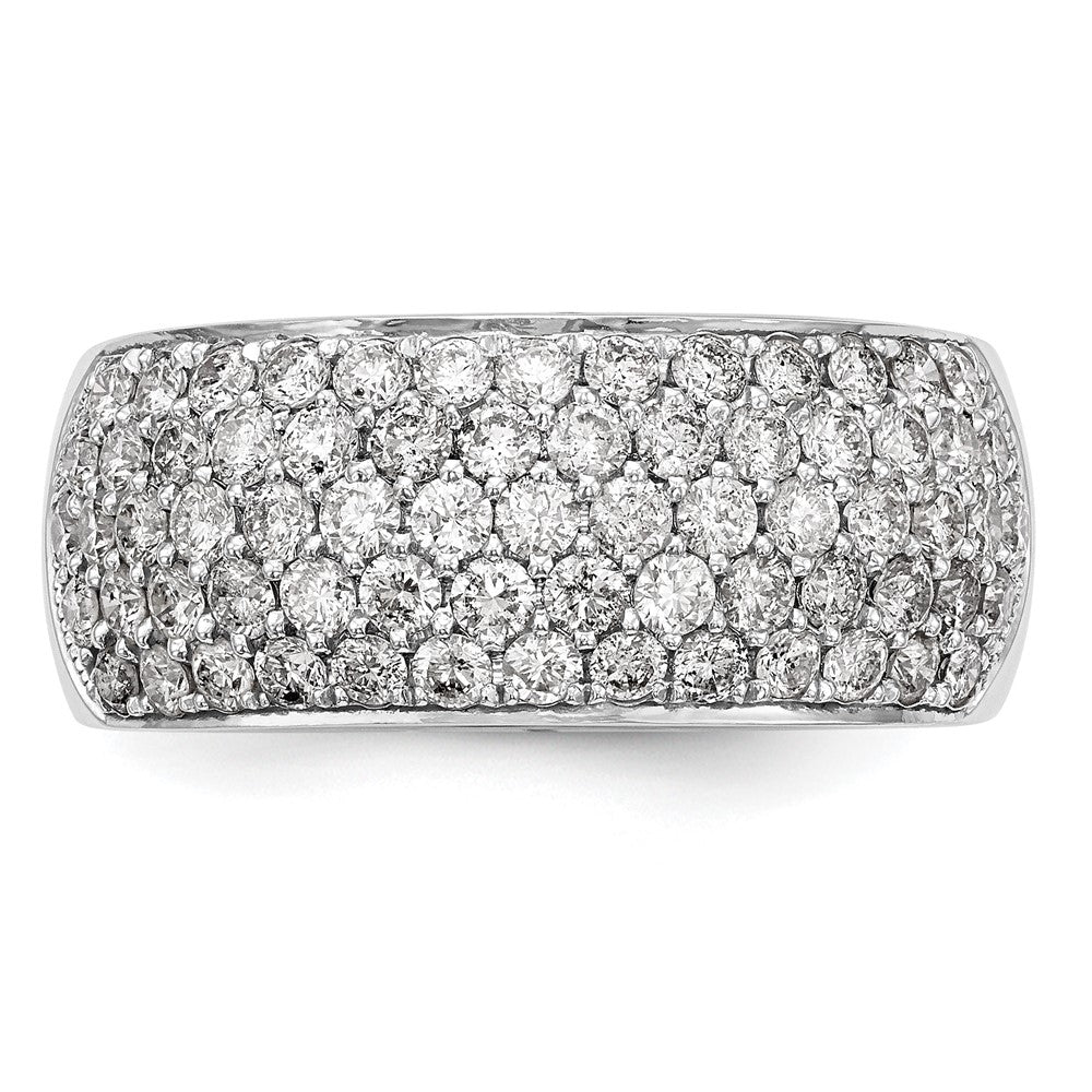 14K Weißgold Ring mit echten Diamanten