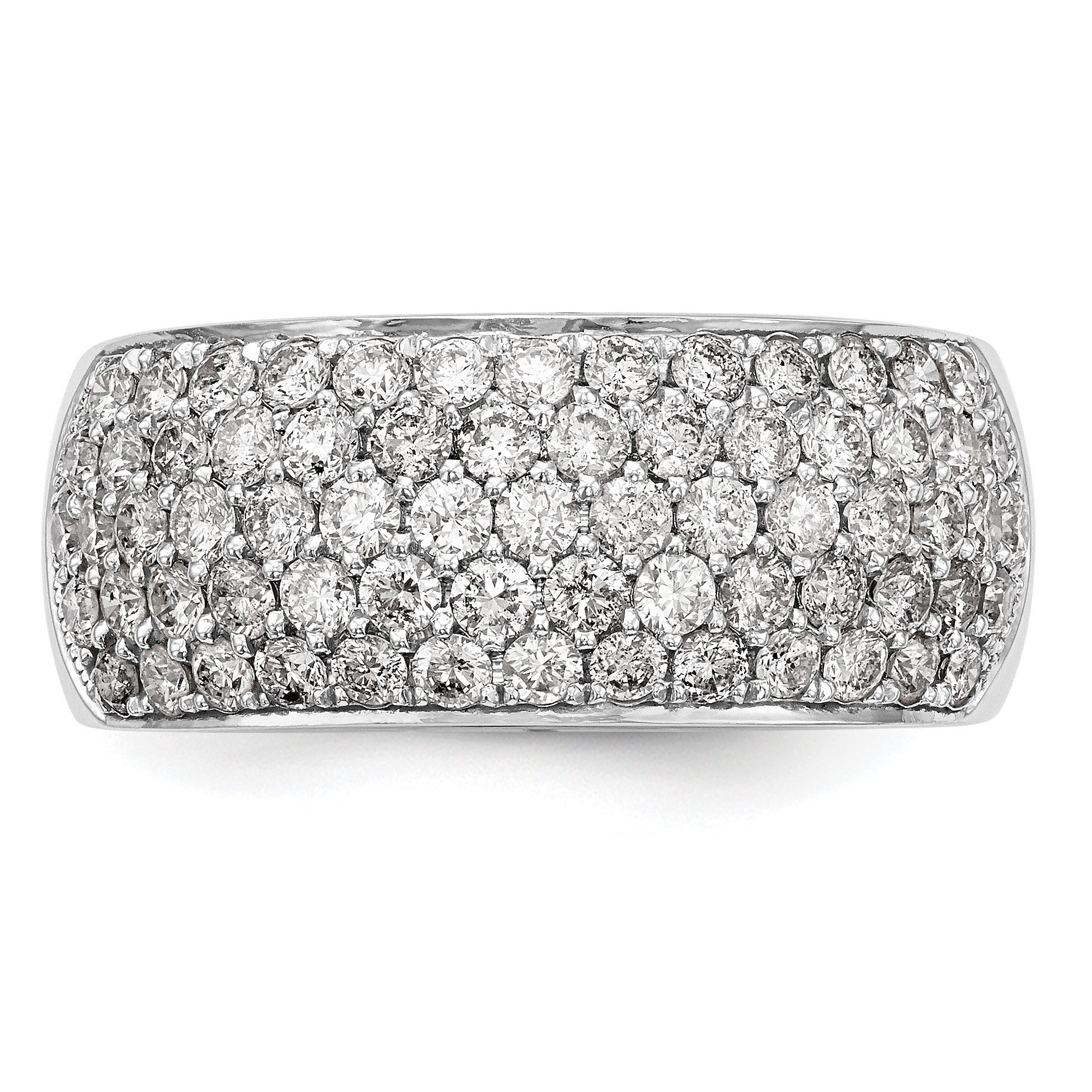 14K Weißgold Ring mit echten Diamanten