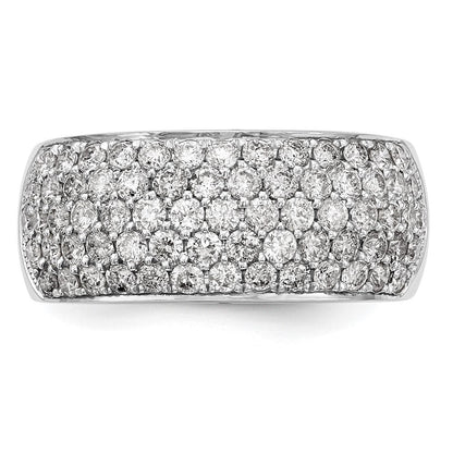 14K Weißgold 1,625 ct. Laborgezüchteter Diamant VS/SI+ G+ Pavé Fashion-Ring
