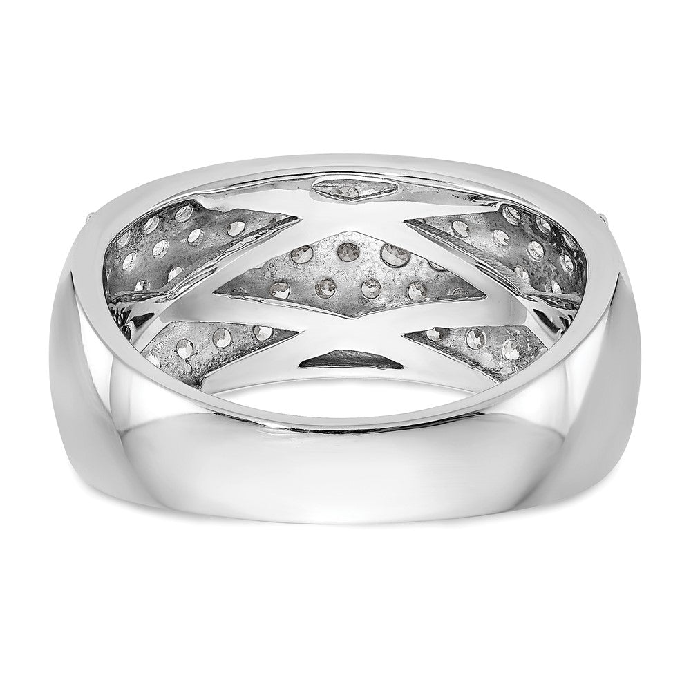 14K Weißgold Ring mit natürlichen Diamanten