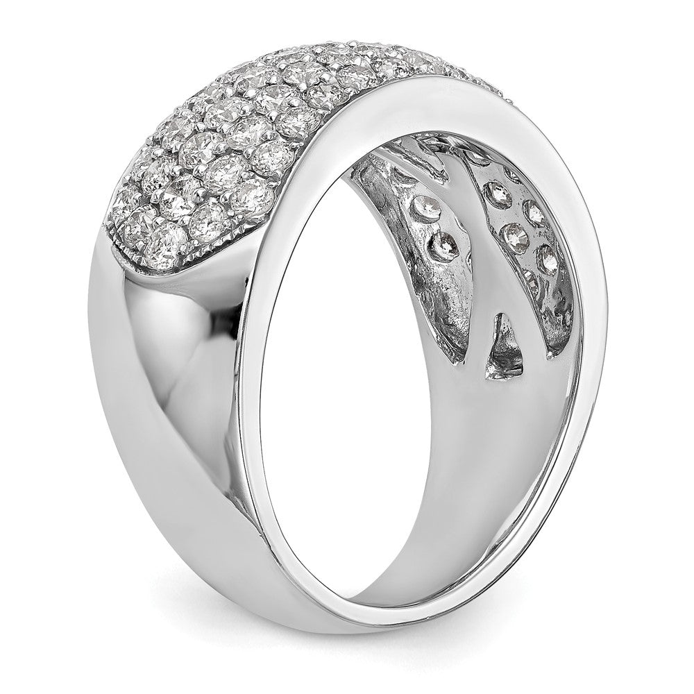 14K Weißgold Ring mit echten Diamanten
