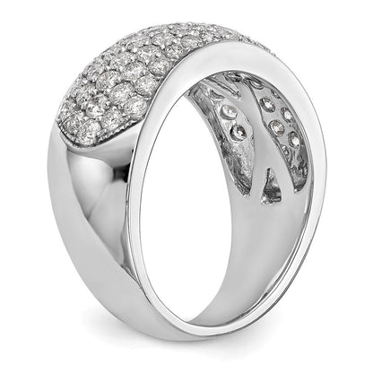 14K Weißgold Ring mit natürlichen Diamanten