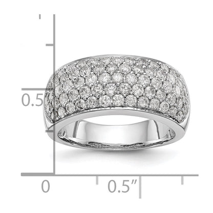 14K Weißgold 1,625 ct. Laborgezüchteter Diamant VS/SI+ G+ Pavé Fashion-Ring