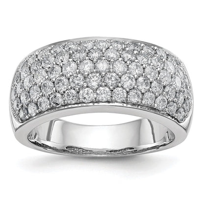 14K Weißgold 1,625 ct. Laborgezüchteter Diamant VS/SI+ G+ Pavé Fashion-Ring