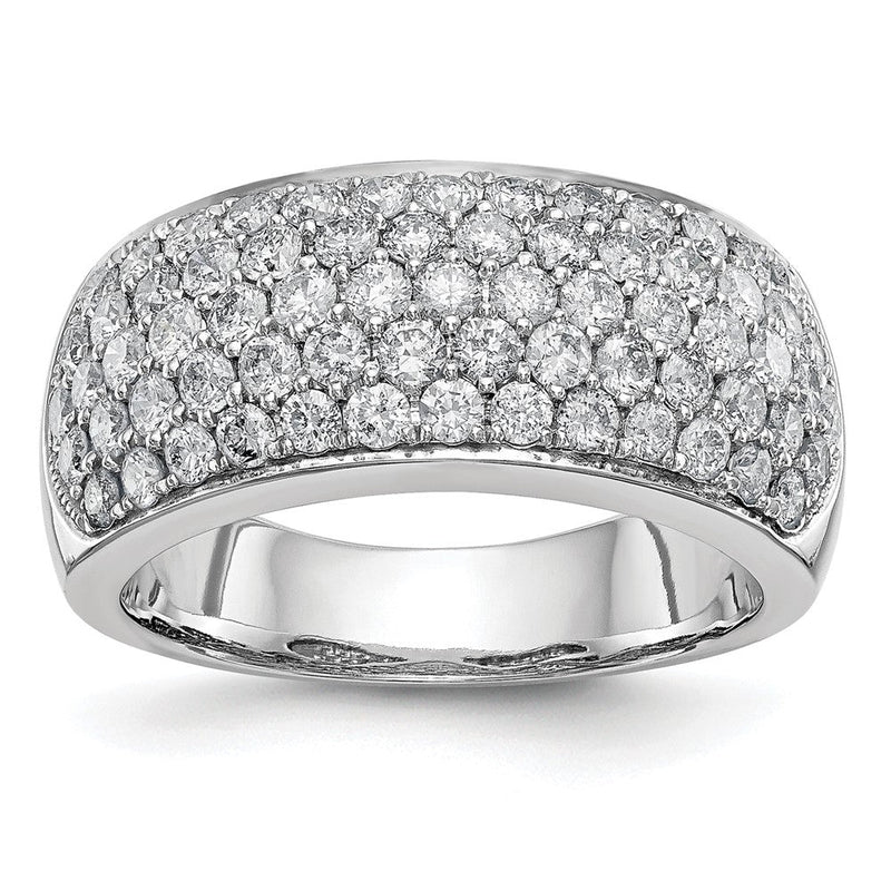 14K Weißgold 1,625 ct. Laborgezüchteter Diamant VS/SI+ G+ Pavé Fashion-Ring