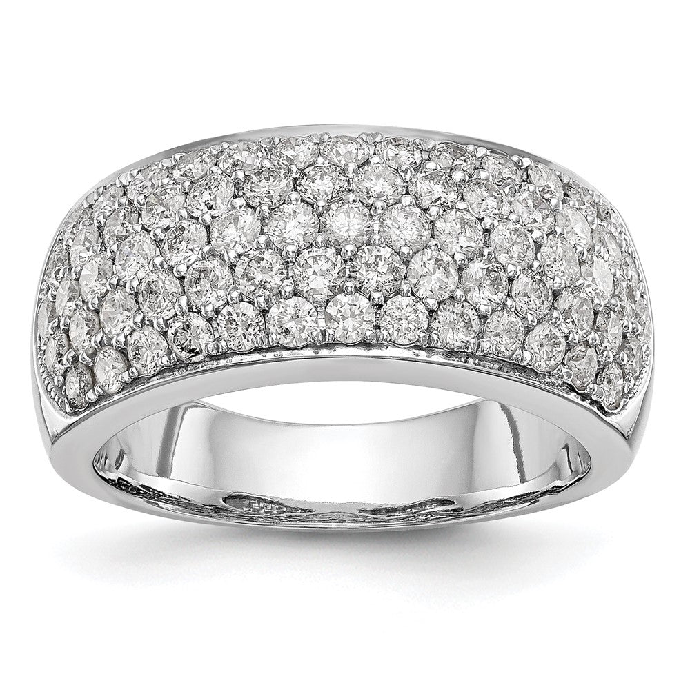 14K Weißgold Ring mit natürlichen Diamanten