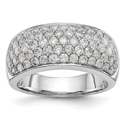 14K Weißgold Ring mit natürlichen Diamanten