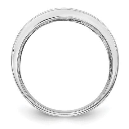 14K Weißgold Ehering mit Mikro-Pavé aus natürlichen Diamanten