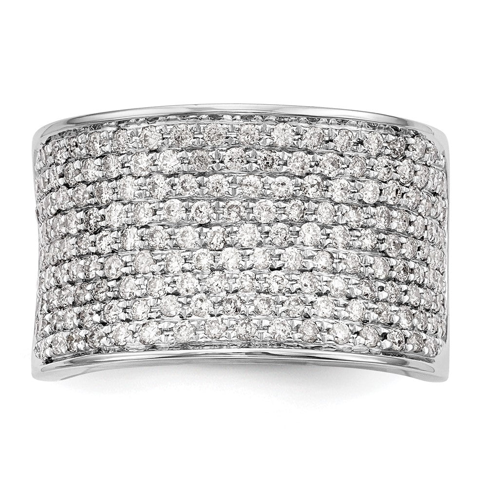14K Weißgold Ring mit Micro-Pavé-Fassung und 1 ct. Diamanten, komplett besetzt