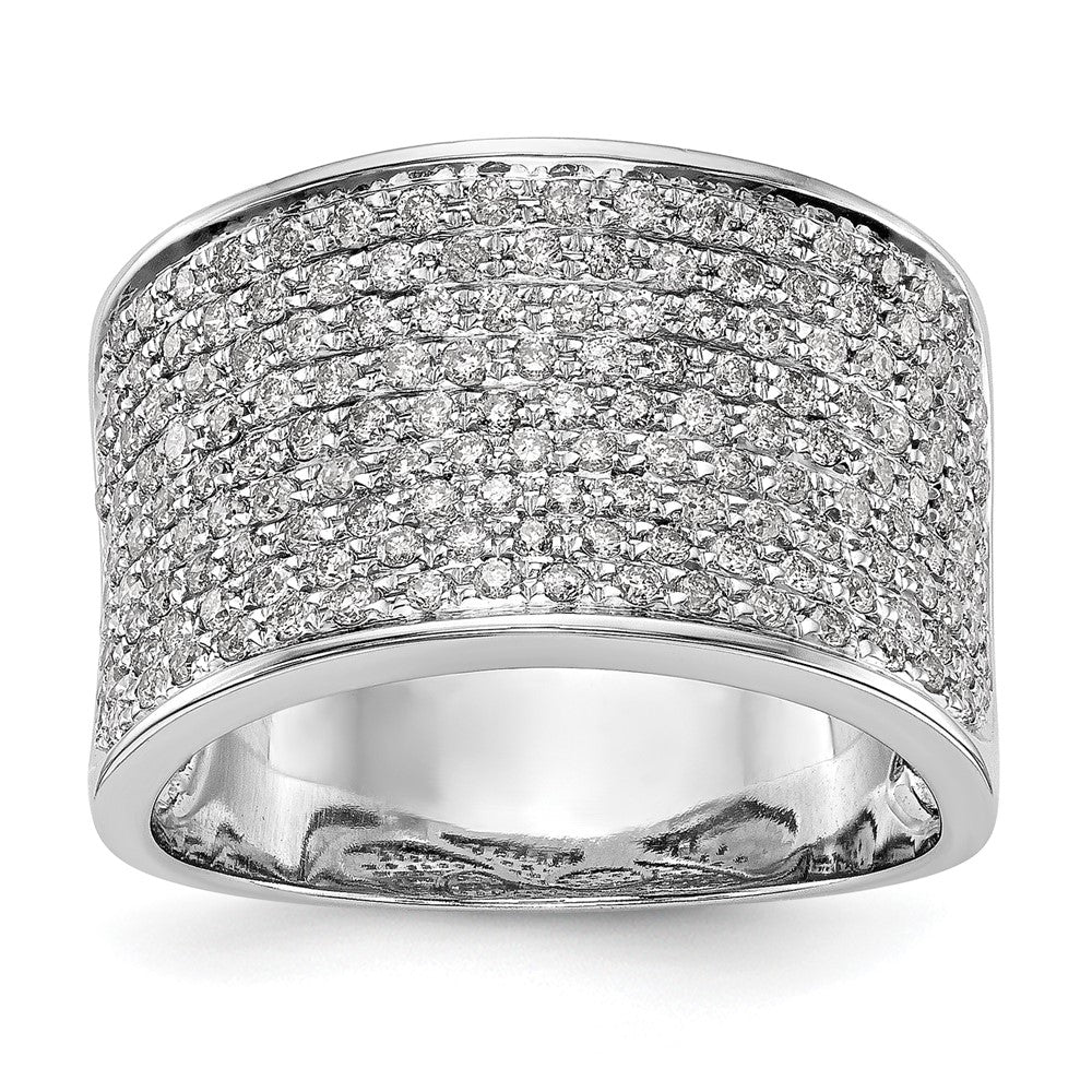 14K Weißgold Ring mit Micro-Pavé-Fassung und 1 ct. Diamanten, komplett besetzt