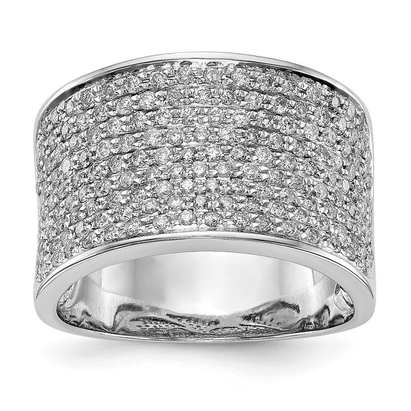 14K Weißgold Ring mit Micro-Pavé-Fassung und 1 ct. Diamanten, komplett besetzt